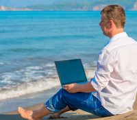 Man remote working