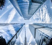 Skyscrapers from below
