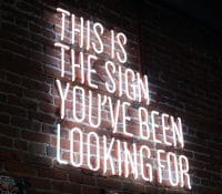 sign looking for