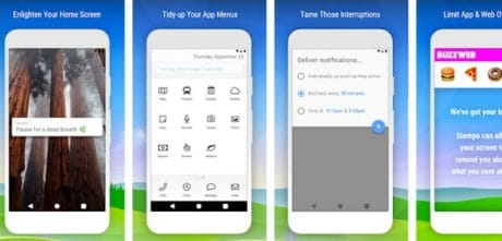 screenshot of Siempo app